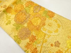 リサイクル　佐賀錦花車模様織出し袋帯